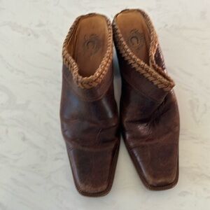Charlie Horse Slide Leather Booties